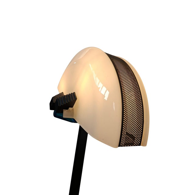 Vintage Industrial Iron and Murano Glass Floor Lamp, 1975 For Sale - Image 15 of 16