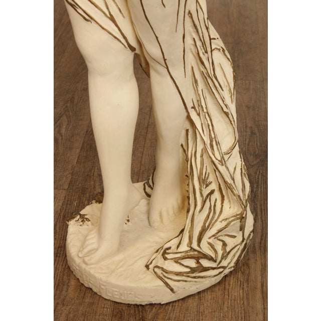 Sculpture Materials Vintage French 'La Danse de Fleurs' Life-Size Figural Plaster Statue For Sale - Image 7 of 13