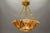 French Neoclassical Style Amber Alabaster and Bronze Pendant Light, 1920s For Sale - Image 12 of 18