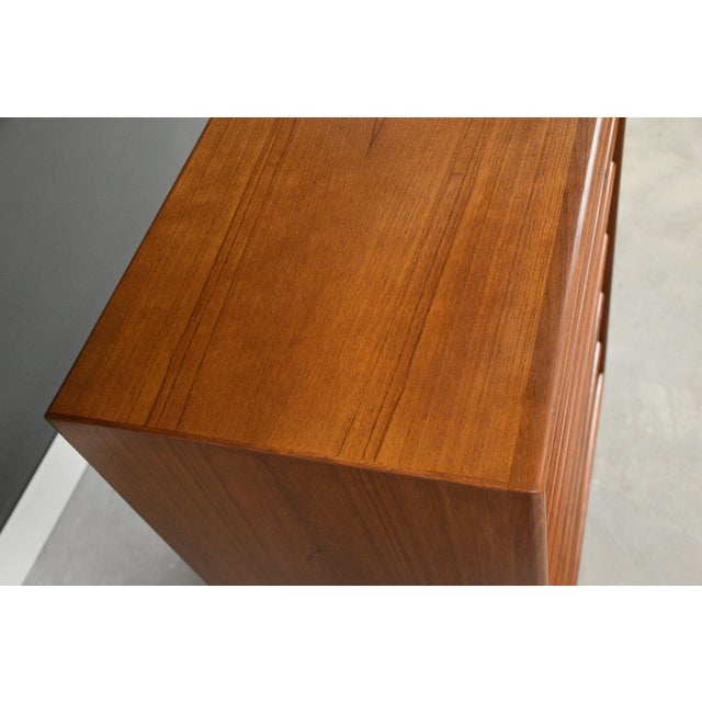Wood 1960s Danish Modern Teak Tall Dresser by Falaster, Attributed For Sale - Image 7 of 10