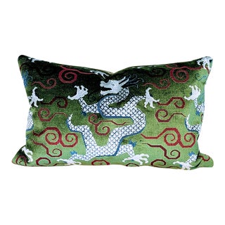 Schumacher Bixi Velvet 16" x 26" Lumbar Pillow - Single For Sale