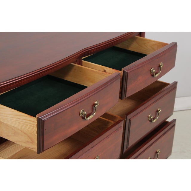 1990s Durham Cherry 8 Drawer Dressing Chest For Sale - Image 5 of 15