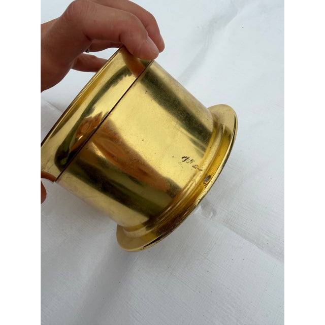 1960s Mid-Century Chelsea Shipstrike Brass Nautical Wall Bell Clock For Sale - Image 5 of 7
