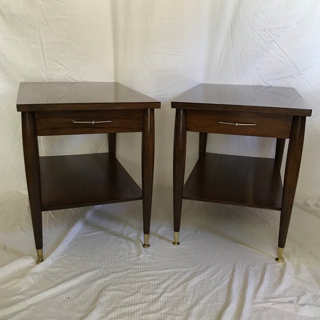 Pair of Mersman Restored Mid Century Formica Top Side Tables Chairish
