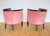 Antique Art Nouveau Edwardian Barrel Back Tub Armchairs in Mahogany and Pink Upholstery, 1910, Set of 2 For Sale - Image 15 of 18