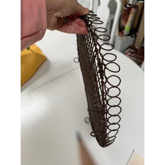 Antique Woven Wire Tray For Sale - Image 9 of 11
