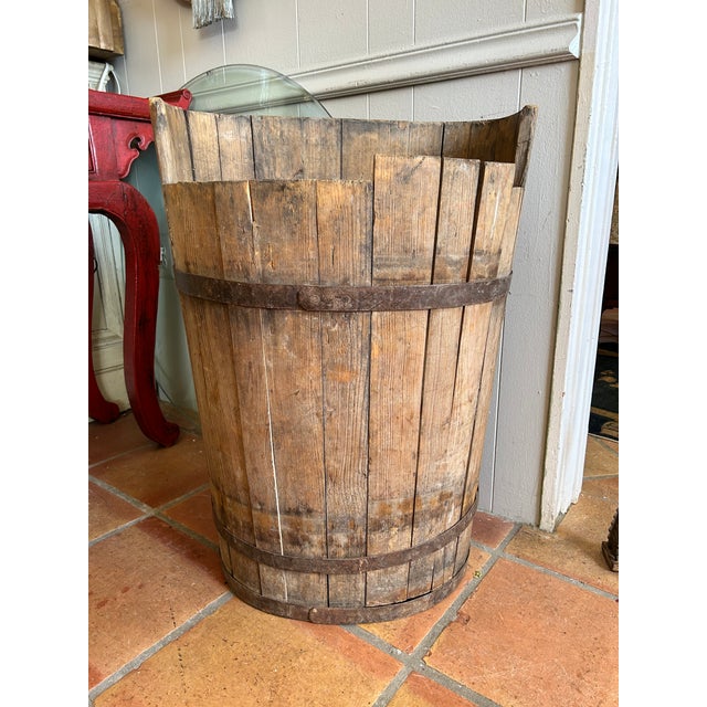 Antique Rustic Grape Carrier / Wine Barrel For Sale - Image 13 of 13