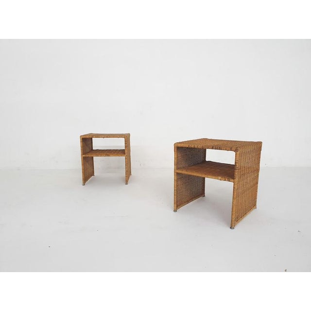 Vintage Wicker Nightstands, France, 1960s, Set of 2 For Sale - Image 11 of 11