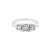 14K White Gold 1/2 Cttw Miracle Set Round Lab Grown Diamond Three Stone Illusion Plate Ring (F-G Col ES13 For Sale