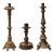 Rare 17th Century Italian Baroque Giltwood Candlesticks For Sale