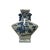 Ceramic Chinese Blue White Porcelain Oriental Graphic Fan Shape Vase For Sale - Image 7 of 7