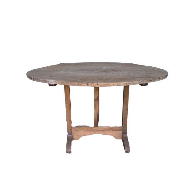 Antique French wine tasting table, also known as a vendage or vigeron table, which was once used in the vineyards of...