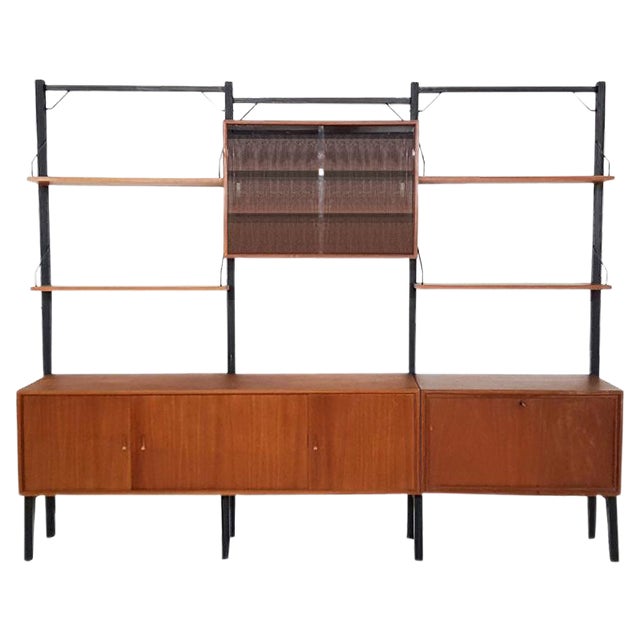 Large Danish Teak Wall Units by Poul Cadovius for Royal System, 1950s For Sale