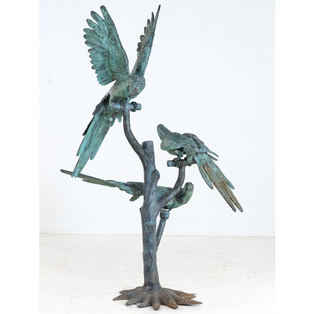 Bronze Sculpture of Three Parrots, Italy Mid 20th C. For Sale - Image 13 of 18