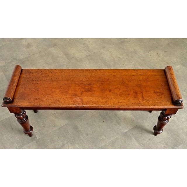 English English 19th Century Mahogany Window Seat For Sale - Image 3 of 10