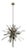 Brass & Nickel "Sunburst" Chandelier by Remains Lighting of New York For Sale