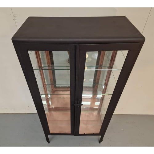 Metal Vintage Display Cabinet with Metal Frame, 1960s For Sale - Image 7 of 9
