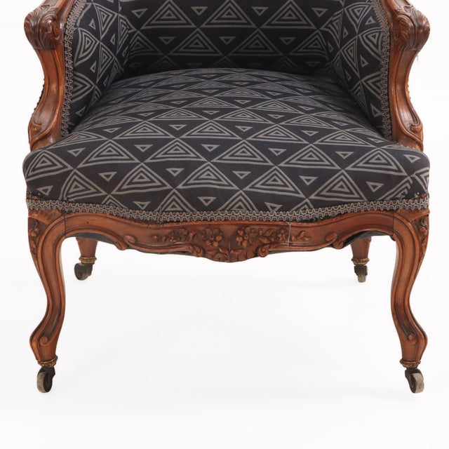 1910s Louis XV Style Carved Boudoir Chair, C. 1910. Perfect for Your Dog or Cat! For Sale - Image 5 of 7