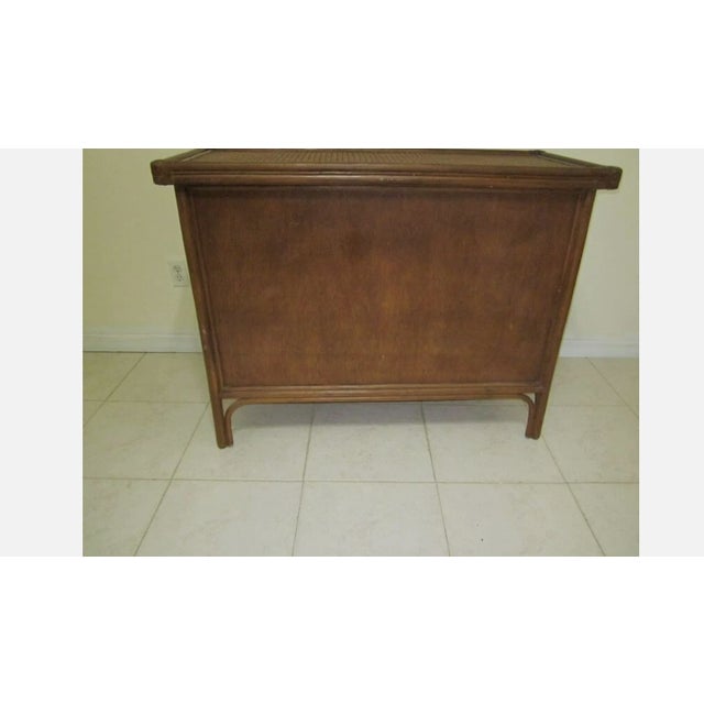 1980s Tommy Bahama Style Buffet Cabinet 2 Drawer and 2 Doors One Shelf For Sale - Image 4 of 10