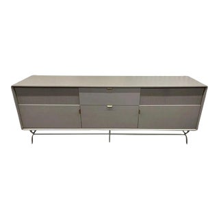 "Dang" by Blu Dot 2 Door 2 Drawer Grey Media Stand Console Credenza Cabinet For Sale