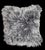 Pair of Dark Grey/Light Grey Ombre Mon Chateau Tibetan Lamb Fur Throw Pillows w/Goose Down Filling & Leather Backs, super...