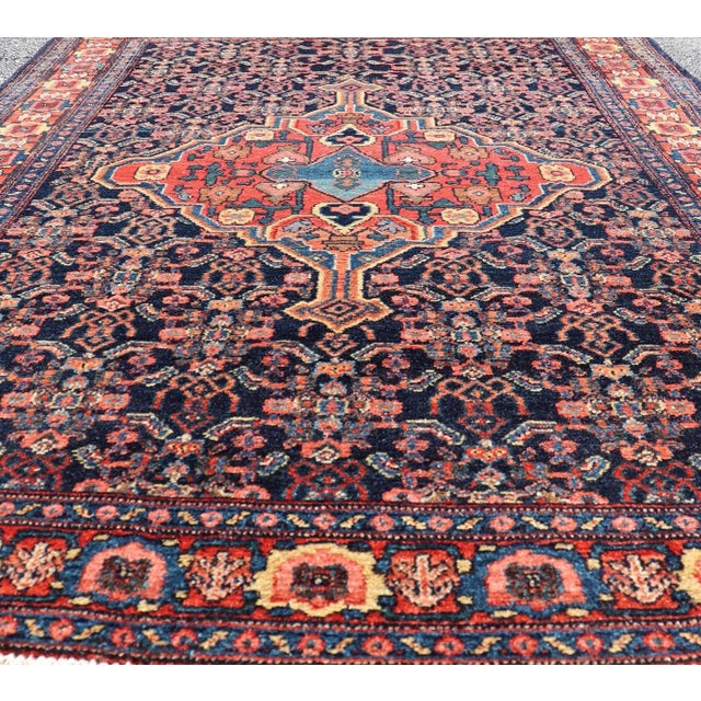 Antique Persian Senneh Rug With Unique Medallion and All-Over Design 3'6 X 4'10 For Sale In Atlanta - Image 6 of 12