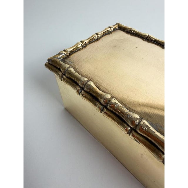 Mid-Century Modern Brass Faux Bamboo Box attributed to Maison Baguès, 1970s For Sale - Image 10 of 18