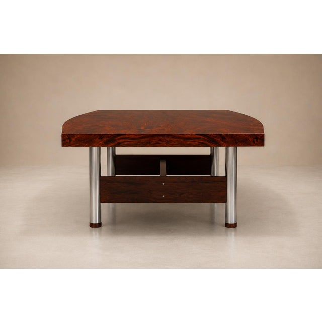 Mid-Century Modern Brazilian Modern "Beg" Dining Table in Brazilian Rosewood and Chrome by Sergio Rodrigues, Brazil, 1960s For Sale - Image 3 of 18