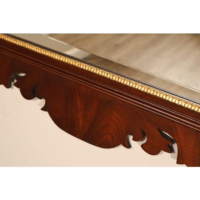 Henkel Harris Chippendale Style Mahogany Wall Mirror For Sale - Image 17 of 18