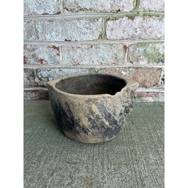 Vintage Moroccan pot, matte finish. This vintage pot features blacks, browns, tans, and has a really pretty texture and...