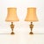 A stunning pair of antique neoclassical style brass table lamps. They were made in England, they date from around the...