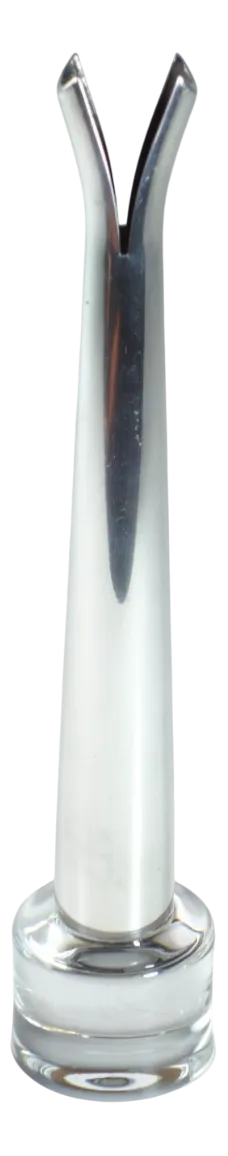 Italian Silver Plated Murano Glass Vase by Moritz Lino Sabattini, 1990s