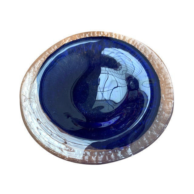 Mid-Century Swedish Glass Bowl from Pukeberg Glass, 1960s For Sale