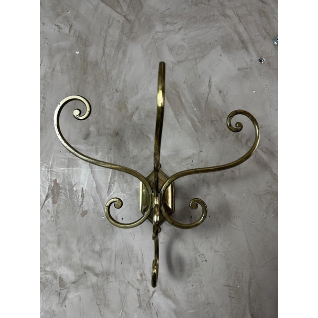 Antique Brass Coat Hooks, 1900, Set of 2 For Sale - Image 6 of 13