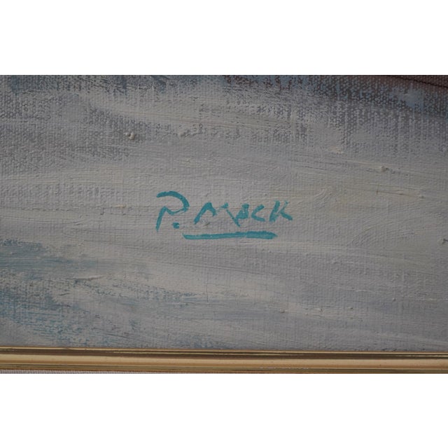 Stunning 20th Century Paris Winter Scene Oil Painting on Canvas For Sale - Image 12 of 14