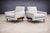Pair of Brazilian Modern Armchairs in Caviuna & Light Gray Sherpa, Brazil, 1960s For Sale - Image 4 of 14