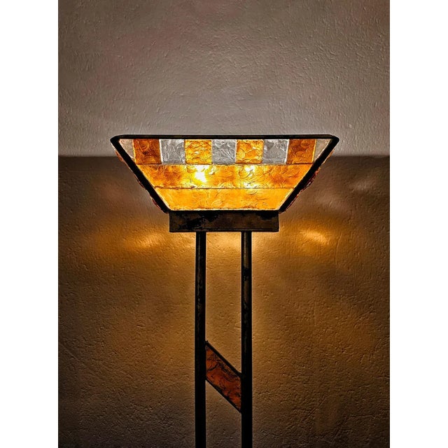 In this listing you will find an exceptionally rare Brutalist floor lamp manufactured by Longobard. The lamp features...