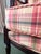 Vintage Madras Plaid Silk Upholstered Accent Chair Made by Owners Select HighPoint North Carolina, Pink Plaid Silk Chair Custom Made For Sale - Image 13 of 18