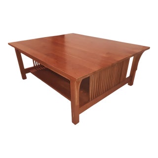 Stickley Cherry Mission Cocktail Table W/Central Valley Finish For Sale