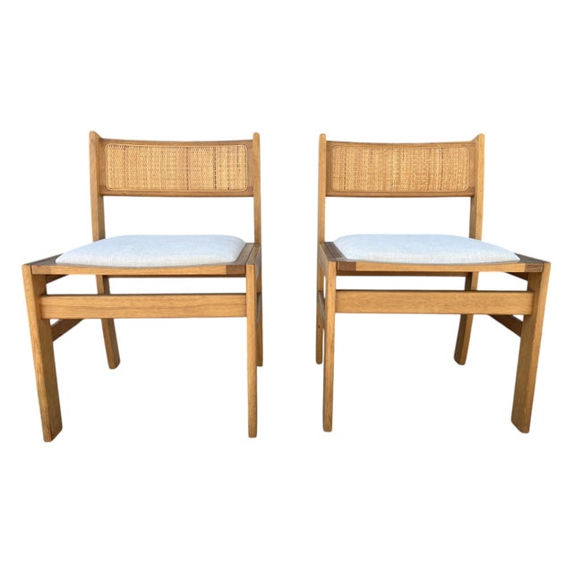 1960s Kurt Østervig–Style Teak Dining Chairs – Set of 6, Restored With New Upholstery For Sale In Los Angeles - Image 6 of 12