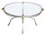 French Mid-Century Round Coffee or Low Table With Steel Base and Glass Top For Sale - Image 4 of 14