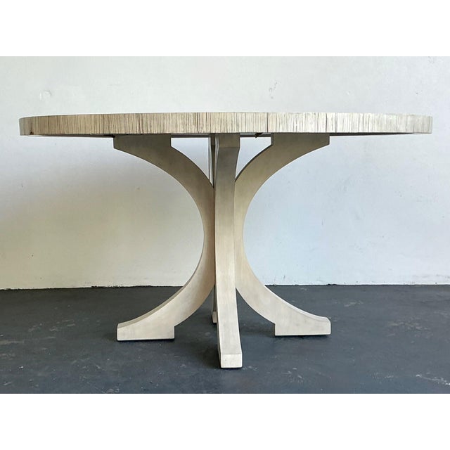 Antique White Vintage Carlyle “Carlyle” Washed Wood Dining Table For Sale - Image 8 of 17