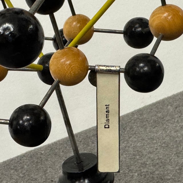 BVintage Black Molecular Model, 1940s, in Flawless conditions. Designed 1920 to 1949 This piece has an attribution mark, I...