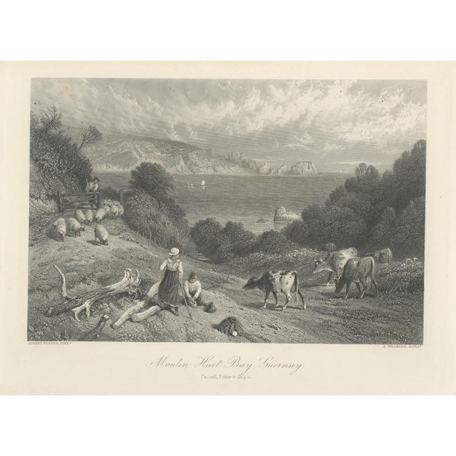 After Myles Birket Foster, Moulin Huet Bay, Guernsey, 1876, Engraving For Sale - Image 9 of 9