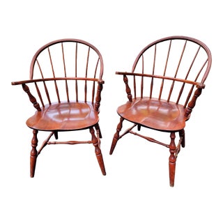 Mid 20th Century Pair of Mid-Century Windsor A/K/A Captain's Arm Chairs For Sale