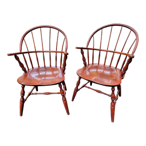 Mid 20th Century Pair of Mid-Century Windsor A/K/A Captain's Arm Chairs