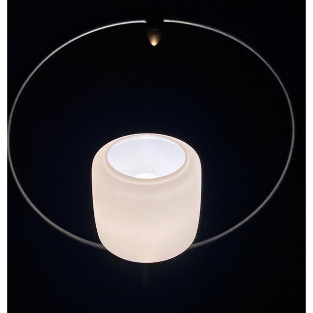 Mid 20th Century Maison Lunel, Mid-Century Black and Brass Circular Pendant, France For Sale - Image 5 of 8