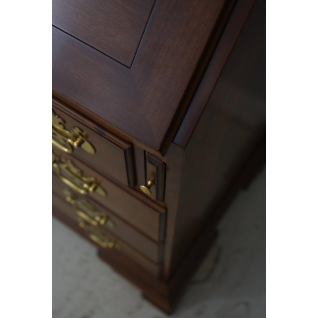 Statton Cherry Secretary Desk W. Bookcase Top For Sale - Image 9 of 18