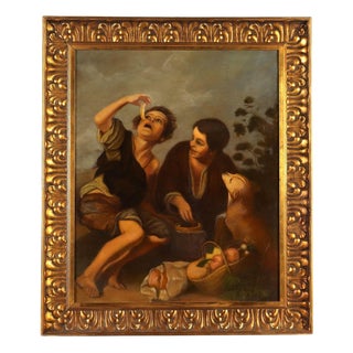 Esteban Murillo, Copy of Figurative Composition, Oil on Canvas For Sale