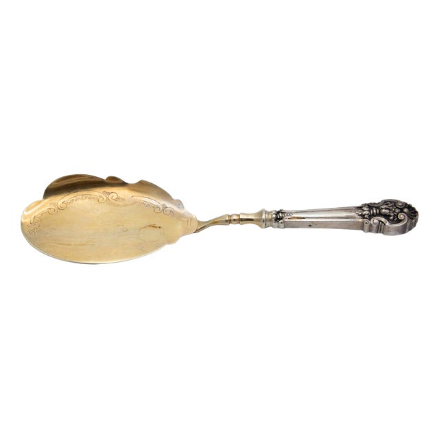 Silver Spatula for Desserts and Sweets, Golden and Embossed For Sale